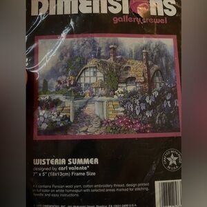 Wisteria Summer Dimensions Gallery Crewel 7"X5" - New